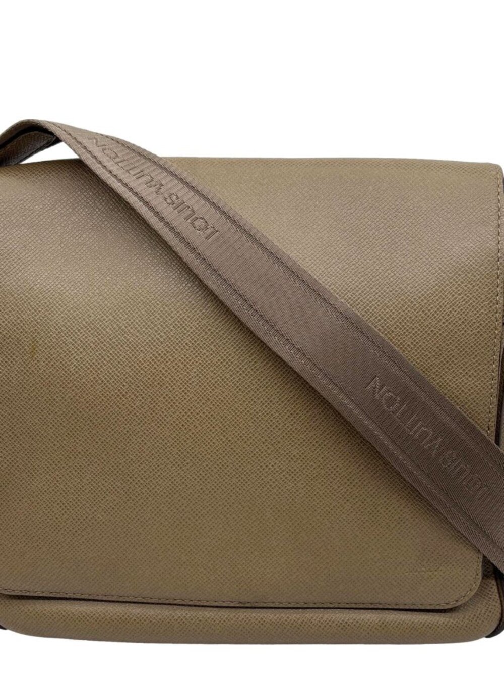 Louis Vuitton Roman Taiga Leather Messenger Bag Beige